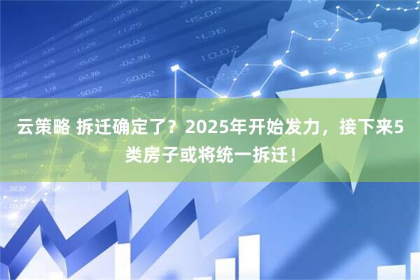 云策略 拆迁确定了？2025年开始发力，接下来5类房子或将统一拆迁！