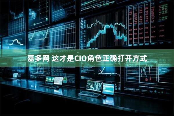嘉多网 这才是CIO角色正确打开方式