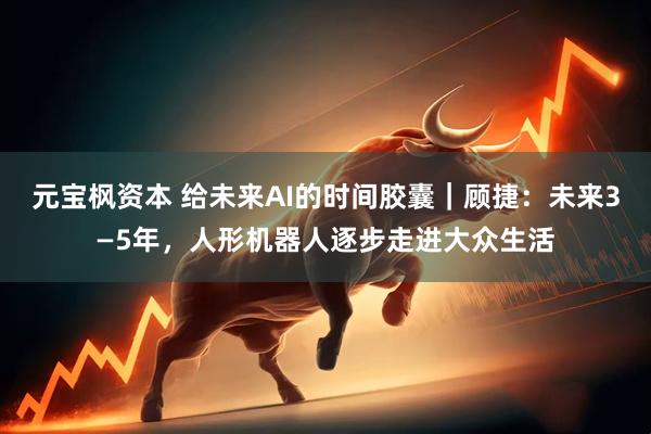 元宝枫资本 给未来AI的时间胶囊｜顾捷：未来3—5年，人形机器人逐步走进大众生活